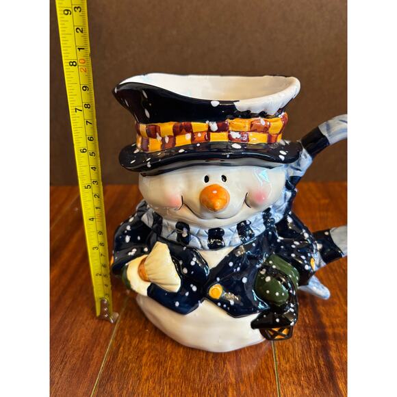 Vintage Heartfelt Kitchen Creations Snowman Pitcher by Young’s 2001 - Picture 3 of 9